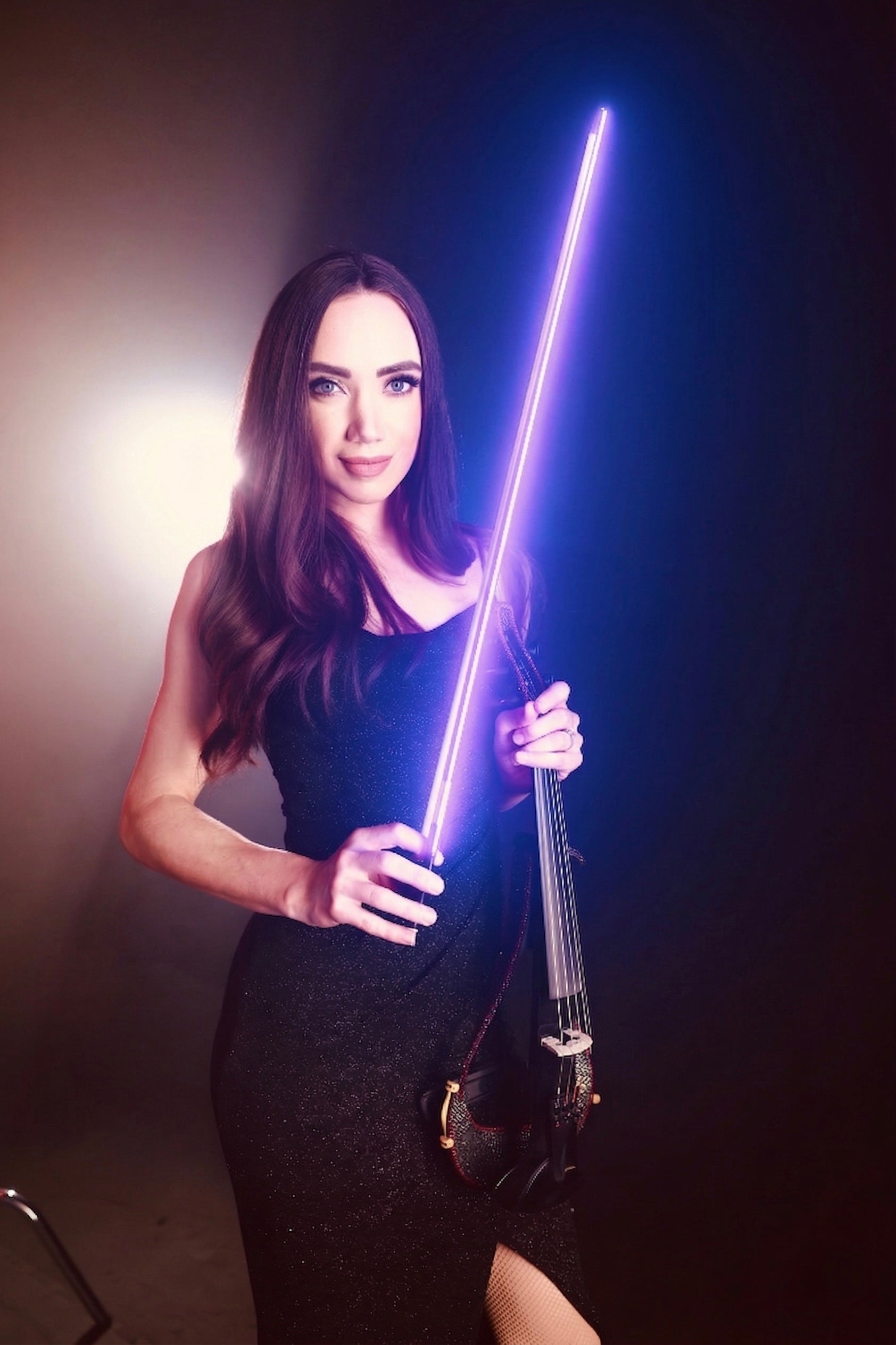 Purple Violin Aura Bow
